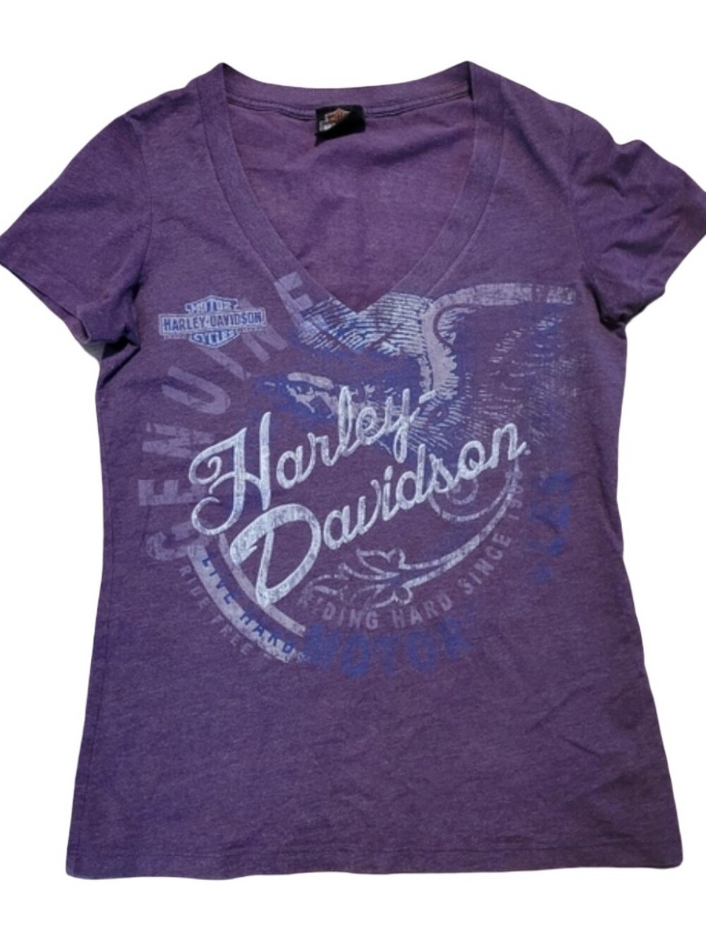 Harley Davidson Lightweight V Neck Womens Size M t Shirt
